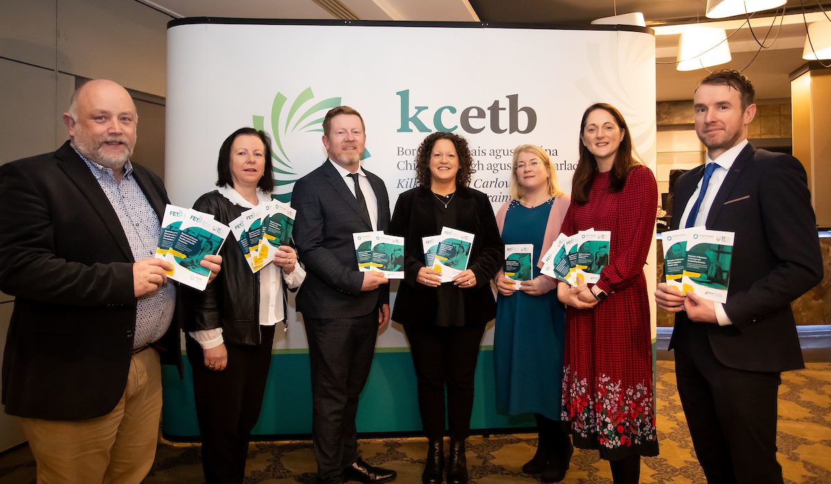 Photo of KCETB and SETU Staff at the launch of the tertiary degrees programme acts as a link to article.