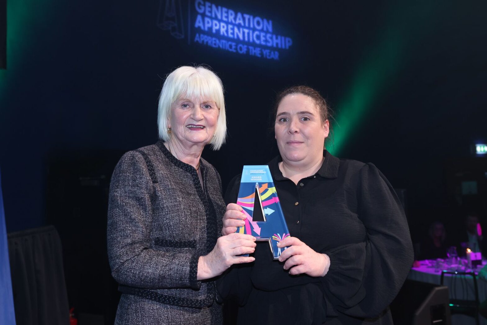 Kilkenny and Carlow ETB Commis Chef apprentice Joanne Leahy of Lenehans Bar in Kilkenny, was the proud winner of the Hospitality, Food and Agriculture Award at the National Apprentice of the Year Awards