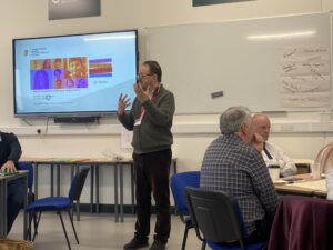 facilitator speaking to group